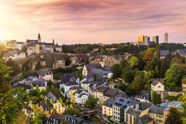 Vista da cidade de Luxemburgo, capital do país homônimo