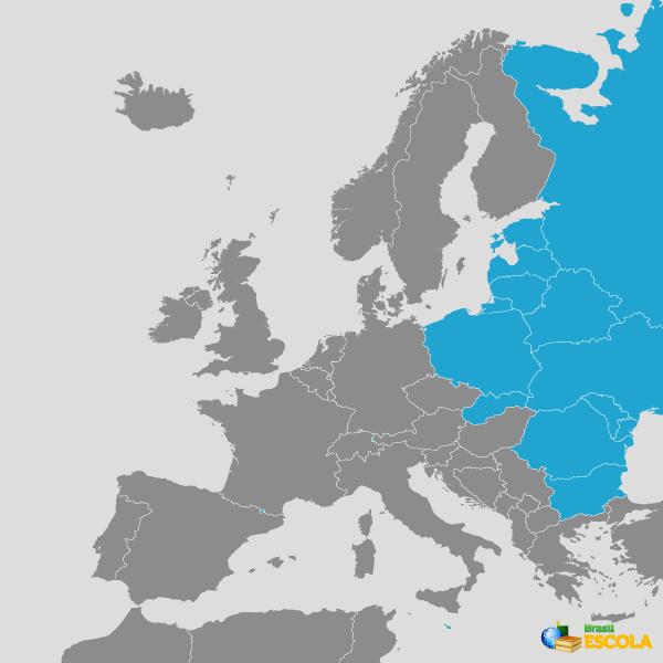 Mapa da Europa Oriental