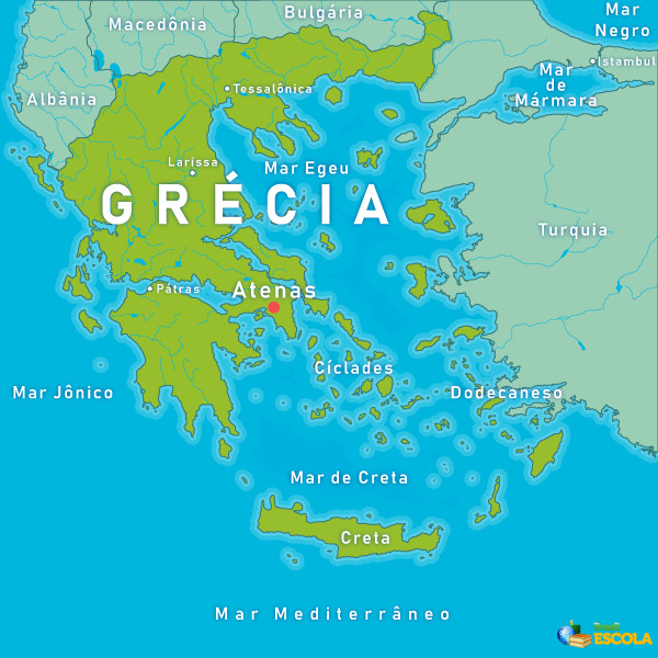 Mapa da Grécia