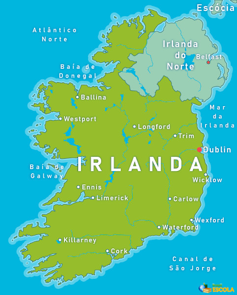 Mapa da Irlanda