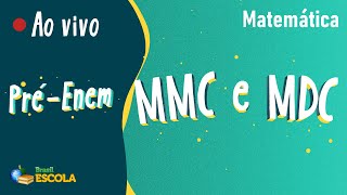 "Pré-Enem | MMC e MDC" escrito sobre fundo verde