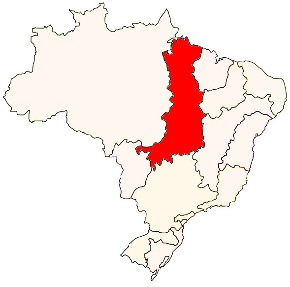 Mapa mostra localização da Bacia do Tocantins-Araguaia.