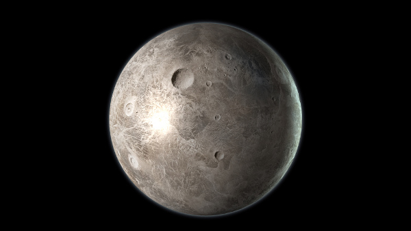 Representação gráfica do planeta-anão Ceres.