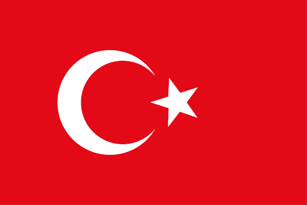 Bandeira da Turquia.