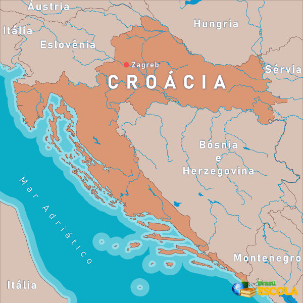 Mapa da Croácia