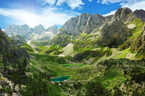Vista dos Alpes Albaneses.