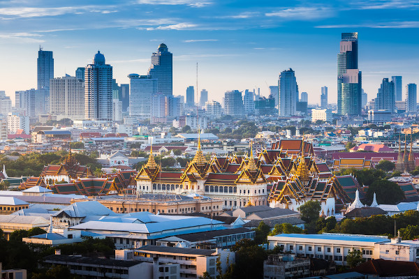 O Grande Palácio de Ouro de Bangkok, na Tailândia.