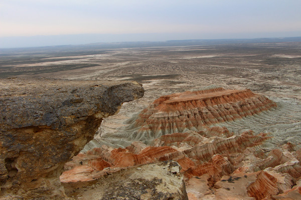 Vista do cânion de Yangykala, no Turcomenistão.
