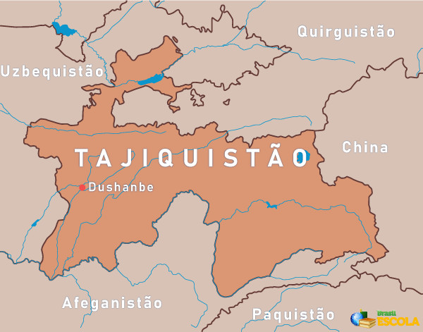 Mapa do Tajiquistão
