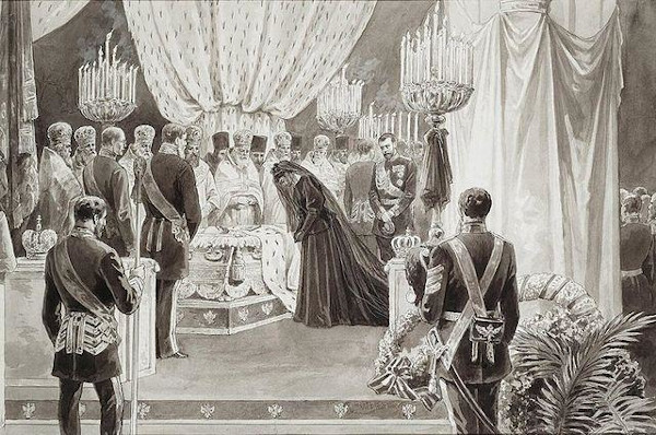 Enterro de Alexandre, o Grande, por Karel Brozh.