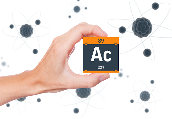 Símbolo do elemento químico actínio.