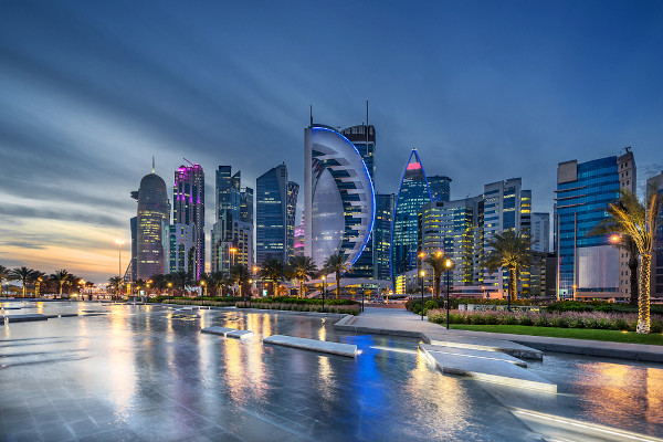 Vista da cidade de Doha, capital do Catar.
