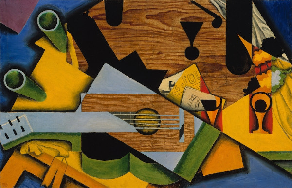 “Natureza morta com guitarra”, de Juan Gris, é um exemplo de obra pertencente ao cubismo, uma das vanguardas europeias.