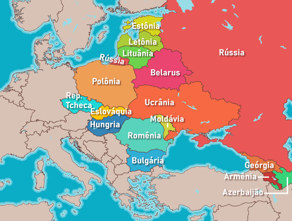 Mapa do Leste Europeu