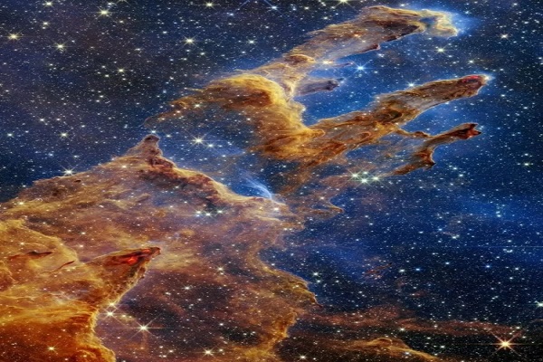 Imagem dos Pilares da Criação foi capturada por meio do supertelescópio James Webb