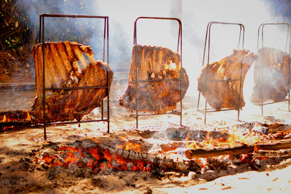 O tradicional churrasco gaúcho.