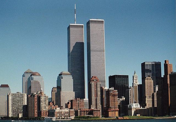 Vista das Torres Gêmeas, no World Trade Center.