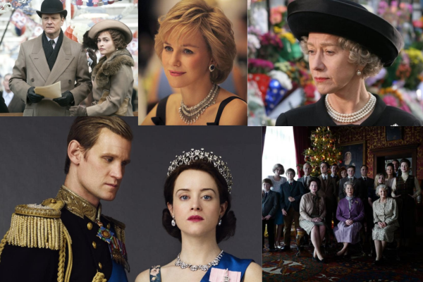 Cenas de atores em Filmes e séries sobre a família real britânica