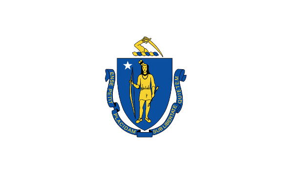 Bandeira do estado de Massachusetts.