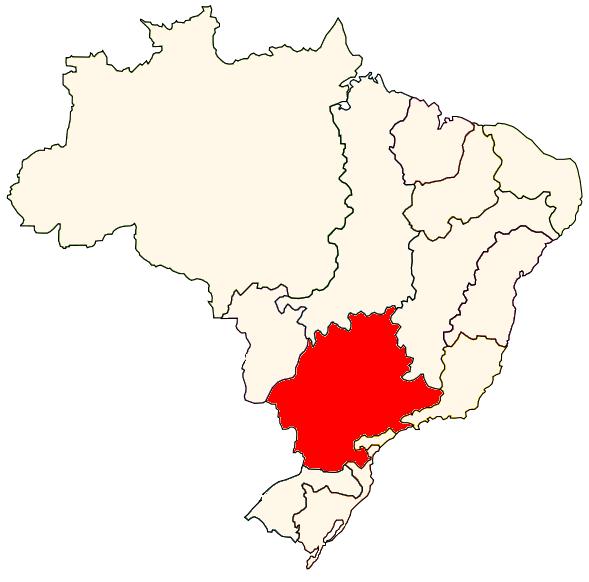 Localização da Bacia do Paraná, parte da hidrografia do Brasil.