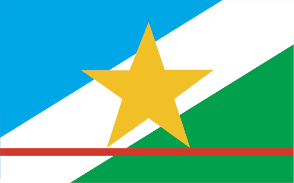 Bandeira de Roraima, estado do Norte.