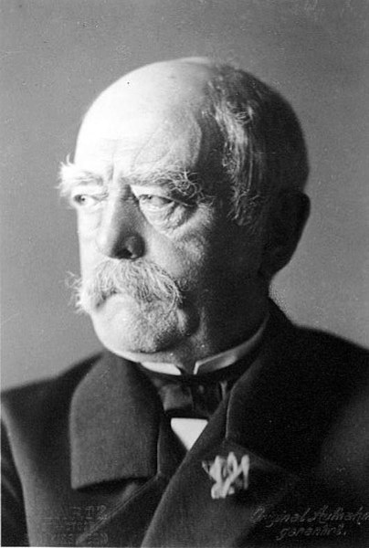Retrato de Otto von Bismarck, o responsável pelo sucesso da unificação alemã, uma das causas da Guerra Franco-Prussiana.