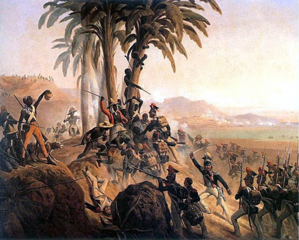Pintura de January Suchodolski na qual é retratada a Revolução Haitiana.