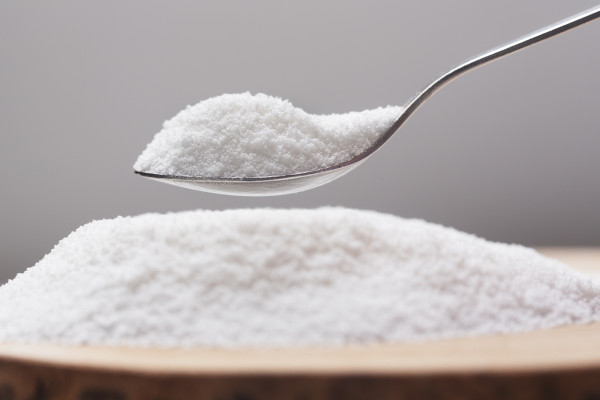 Amostra de aspartame, um composto químico muito utilizado como adoçante artificial em nosso cotidiano.