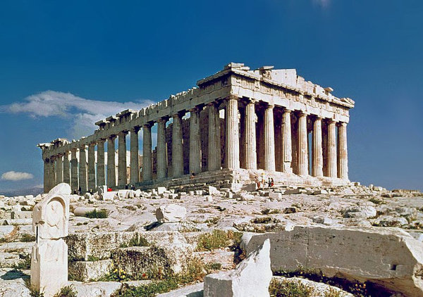 Parthenon, construção grega da Idade Antiga, um dos períodos definidos a partir da divisão da história. 