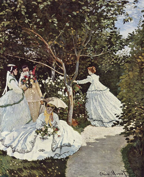 “Mulheres no jardim”, de Claude Monet, é um exemplo de arte moderna, um dos períodos da história da arte.