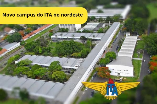Foto aérea do campus do ITA em Saõ José do Campos
