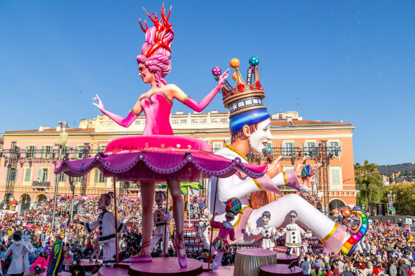 Carnaval na França, na cidade de Nice, na Europa, uma das comemorações do Carnaval no mundo. 
