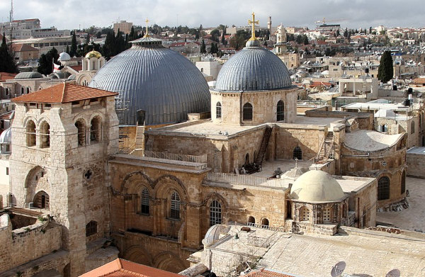 Igreja do Santo Sepulcro, em Jerusalém, um importante templo do cristianismo.