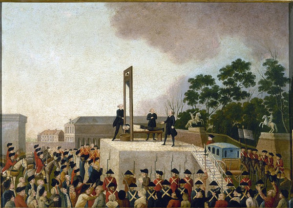 Execução do rei da França, um dos antecedentes das Guerras Napoleônicas.