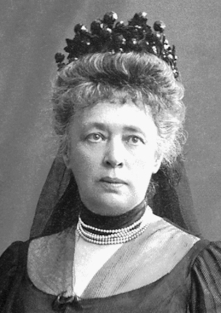 A escritora Bertha von Suttner.