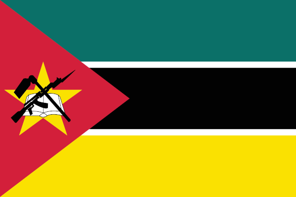 Bandeira de Moçambique.