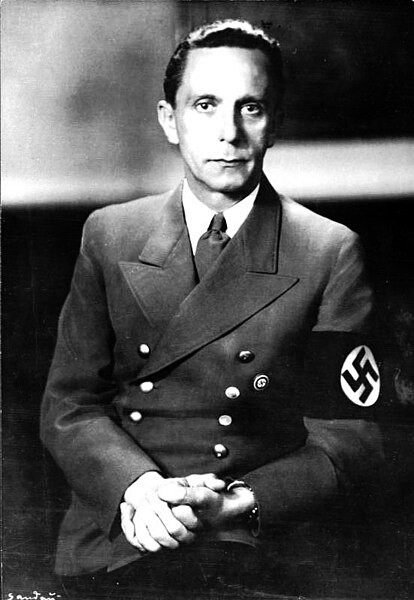 tografia de Joseph Goebbels, o ministro da Propaganda da Alemanha Nazista.