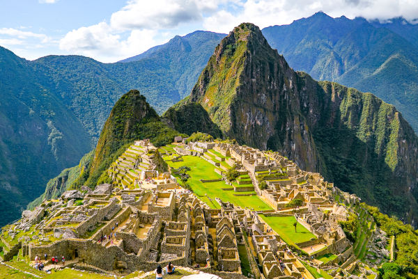 Ruínas da cidade de Machu Picchu, no Peru, uma maravilha moderna edificada pelos incas.