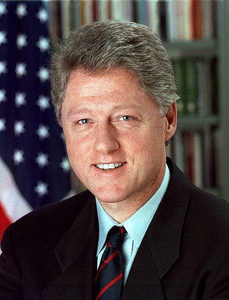 Retrato de Bill Clinton, um dos presidentes dos Estados Unidos.