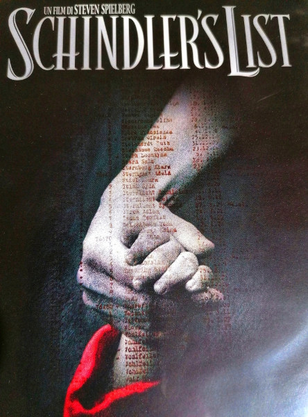 Pôster de “A lista de Schindler”, em inglês, filme sobre a Segunda Guerra Mundial.