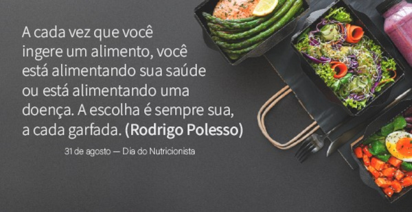 Frase para o Dia do Nutricionista.