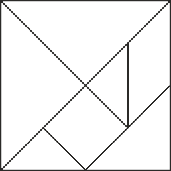 Divisão de um tangram.