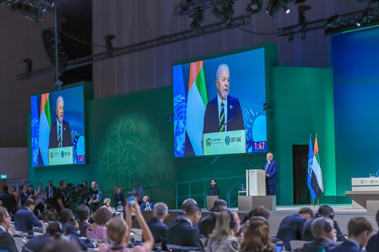 Lula em evento de oficialização da COP30 em Belém