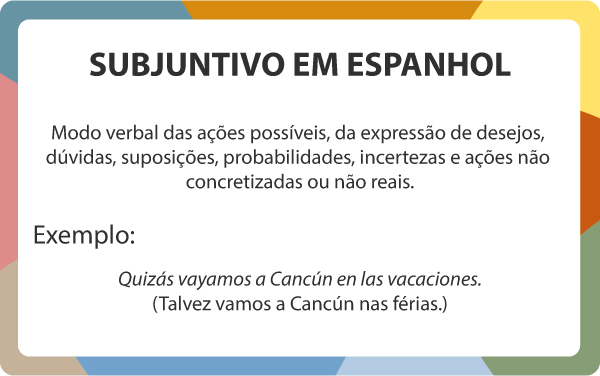 Resumo sobre modo subjuntivo em espanhol e exemplo.