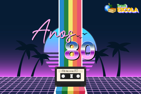 Imagem com escrito “Anos 80” em vintage.