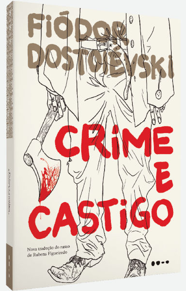 Capa do livro Crime e castigo, de Dostoiévski, publicado pela editora Todavia.[1]