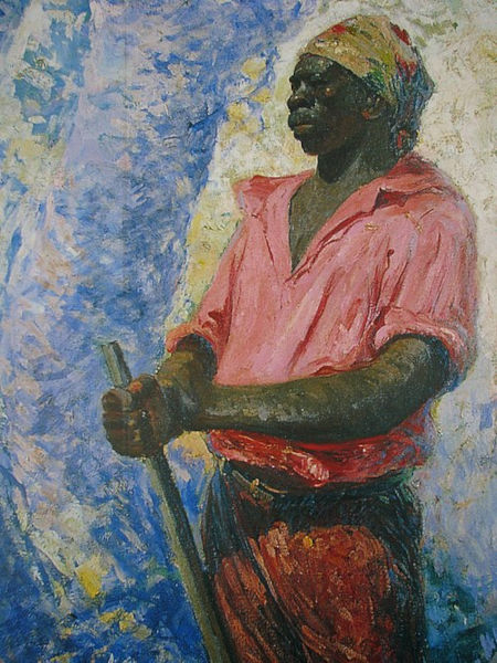 Tela de Antônio Parreiras retrata a figura de Zumbi dos Palmares.