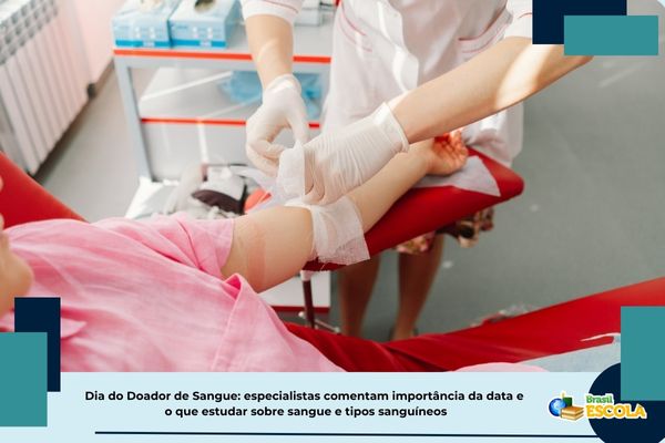 Pessoa doando sangue