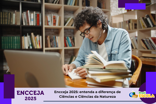 Pessoa escrevendo e estudando. Texto: título da notícia