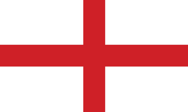 Bandeira da Inglaterra, um dos países da Grã-Bretanha.